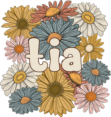 Groovy Tia Grandmother Flowers Tia Grandma Gift Bucket Hat