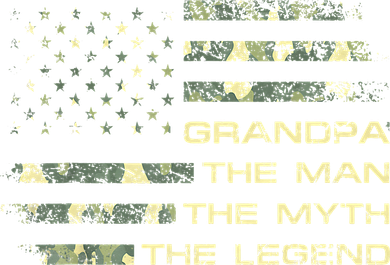 Grandpa The Man The Myth The Legend Fathers Day Camo US Flag Tank Top