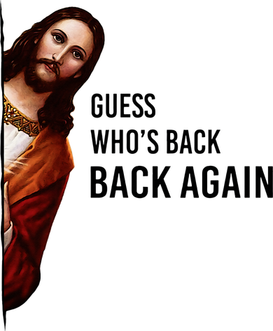 Guess Who's Back Back Again Easter Jesus Christian Gifts Ceramic Ornament