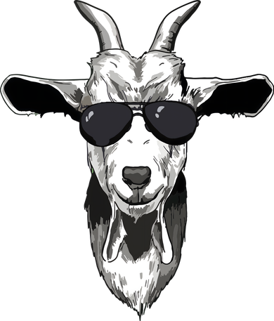 Goat With Sunglasses Toddler Long Sleeve