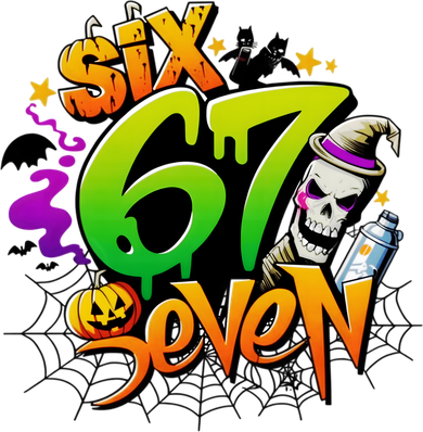 Haunted By 67 Halloween Meme Graffiti 6-7 Backpack