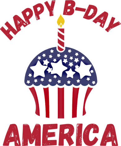 Happy Birthday America Cupcake Fourth Of July Meaningful Gift Baby Bodysuit