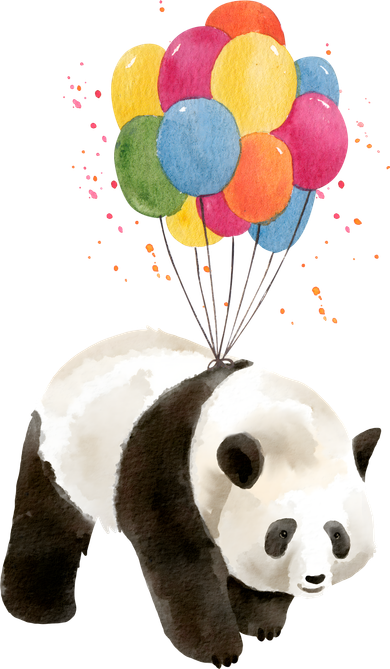 Happy Celebration Panda Balloon Women's Sweatshirt
