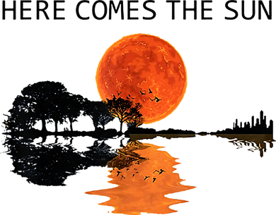 Here Comes The Sun Guitar Shadow Sunset Transport Backpack