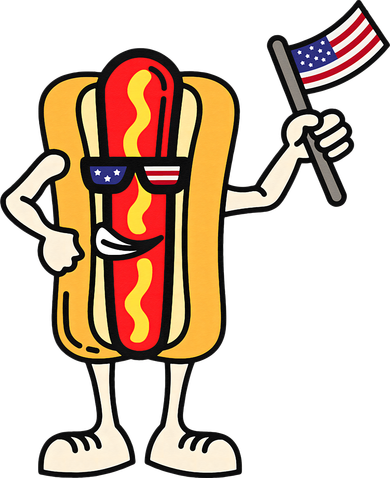 Hot Dog American Flag July 4th Patriotic Backpack