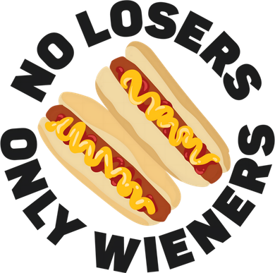 Hot Dog Adult Pun No Losers Only Wieners Funny Gift Women's Hoodie