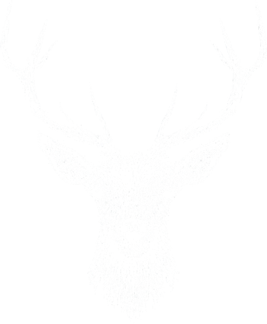 Hand Drawn Buck Deer Style Antlers Coffee Mug