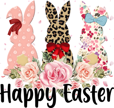 Happy Easter Cute Floral Bunnies Women's Hoodie