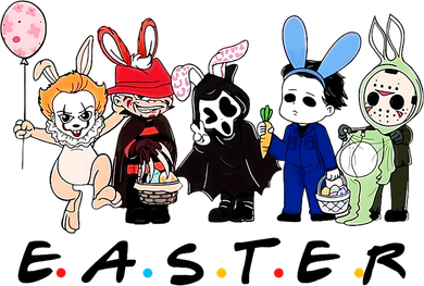 Happy Easter Scary Horror Easter Movie Bunny Hunting Eggs Tumbler