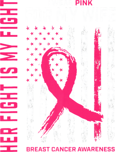Her Fight Is My Fight I Wear Pink Wife Breast Cancer Flag Baby Bodysuit