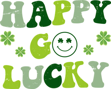 Happy Go Lucky Retro Hippie St Patrick's Day Kids T-Shirt