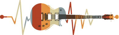 Heartbeat Guitar Retro Vintage Kids T-Shirt