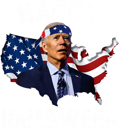Happy Halloween Joe Biden Confused American Flag 4th Of July Button