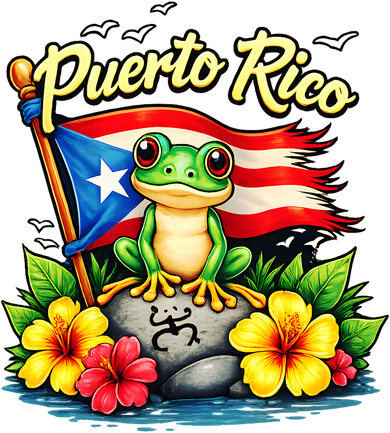 Hispanic Heritage Puerto Rico Coqui Frog Doggie Tank