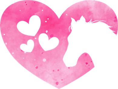 Heart Horseback Riding Cute Horse Lover Pink Horse Women's T-Shirt