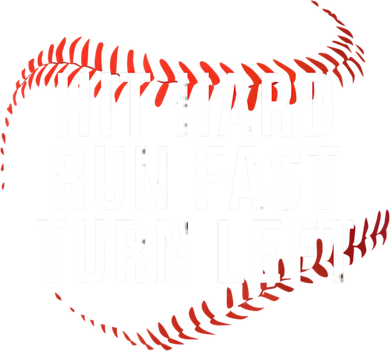 Hit Hard Run Fast Turn Left Funny Baseball Kids Sweatshirt