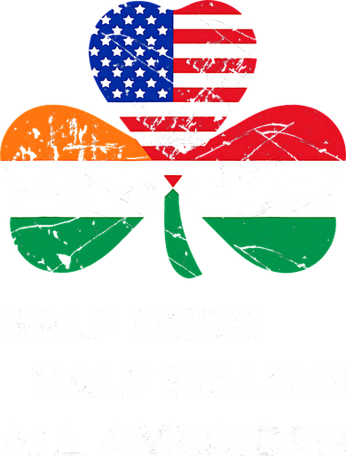 Half Irish Half Italian All American Flag Shamrock Doddie Hoodie