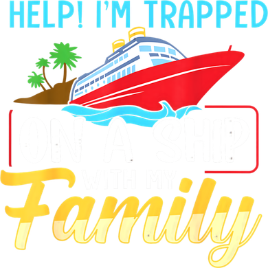Help I'm Trapped On A Ship With My Family Family Cruise Trip Kids Hoodie