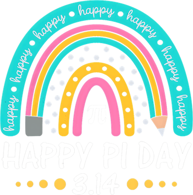 Happy Pi Day Mathematic Math Teacher Gift Rainbow Women Girl Apron