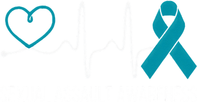 Heartbeat Sexual Assault Awareness Month Teal Ribbon Support Kids T-Shirt