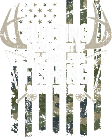 Hunting Solves Most Of My Problems Fishing The Rest Funny Toddler Hoodie