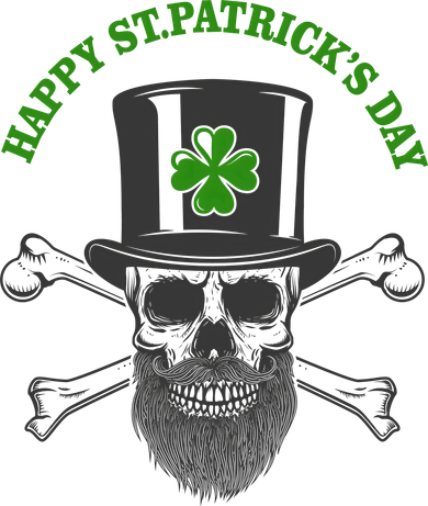 Happy St Patrick's Day Skull Holiday Women's T-Shirt
