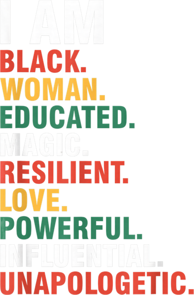 I Am Black womenman Black History Month Educated Black Girl Apron