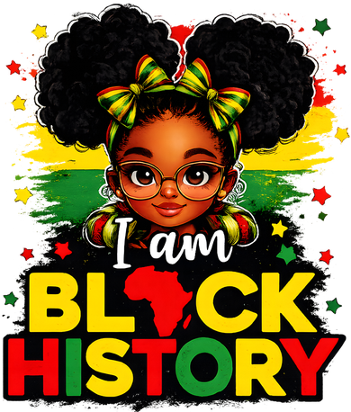 I Am Black History Coquette Pride African Kids T-Shirt