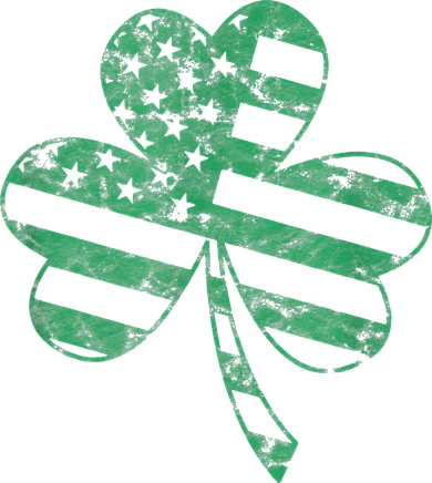 Irish American Flag Vintage Shamrock St Patricks Day Doddie Hoodie