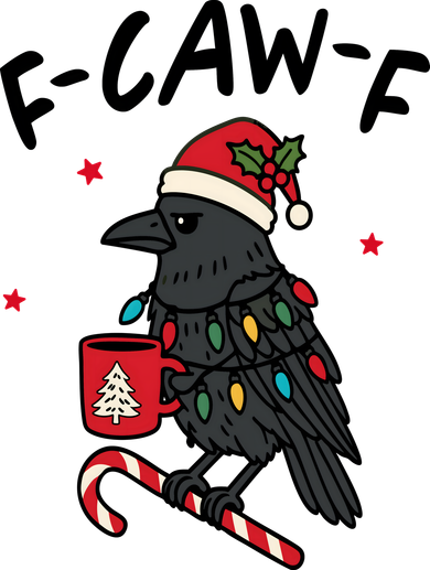 It’s An F-Caw-F Kind Of Christmas Crow Xmas Kids T-Shirt