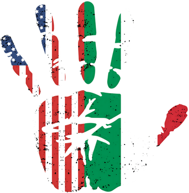 Italian American Gift Handprint Flag Heritage Usa Italy Cute Gift Toddler Long Sleeve