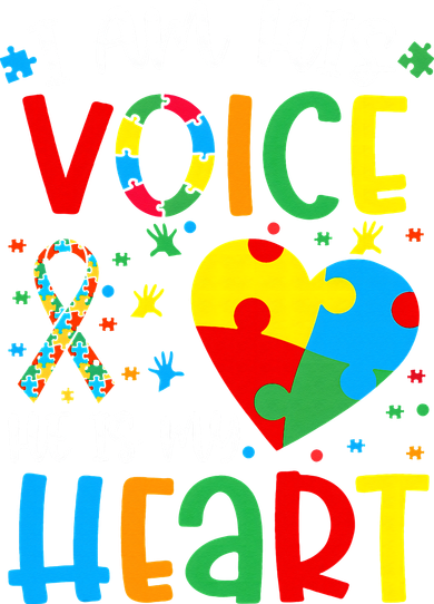 I am His Voice Mom Mama Autistic Autism Awareness Month Kids Sweatshirt