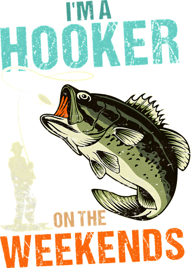 I'm A Hooker On The Weekend Funny Fisherman Vintage Kids Long Sleeve Shirt