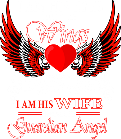 I Am His Wife He Is My Guardian Angel For Wife Lost Husband Gift Women's Sweatshirt