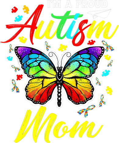 I'm A Proud Autism Mom Autism Awareness Butterfly Gifts Kids Sweatshirt