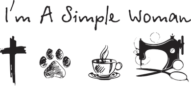 Im A Simple Woman Jesus Dog Coffee Sewing Button