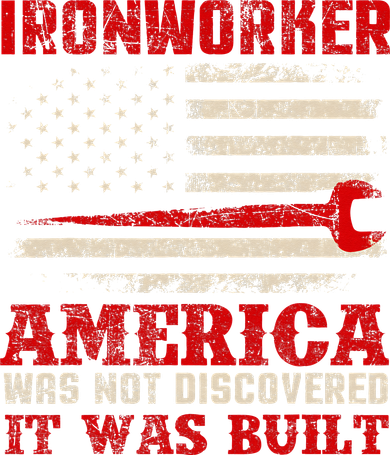 Ironworker American USA Flag Ironworking Worker Rodbuster Kids Sweatshirt