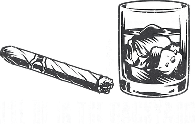 Ill Be In The Backyard Cigar & Whiskey Lover Funny Kids Hoodie