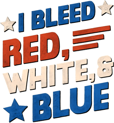 I Bleed Red White And Blue 4th Of July Kids T-Shirt