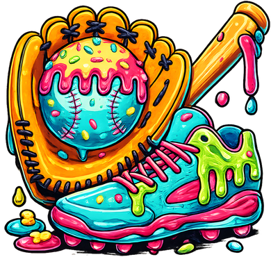 Ice Cream Drip Baseball Stuff Doggie Tank