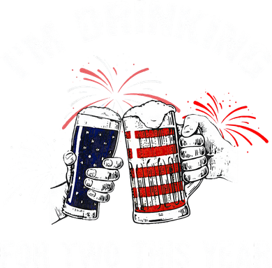 I'm Drinking For 2 This Year Pregnancy 4th Of July Kids Long Sleeve Shirt
