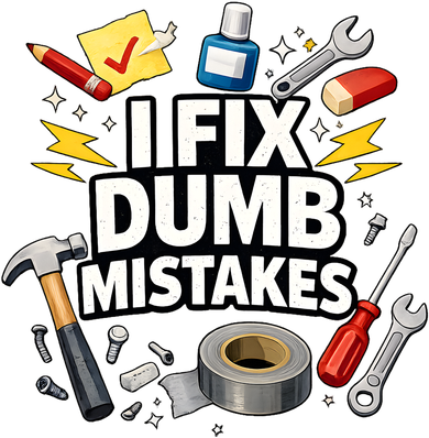 I Fix Dumb Mistakes Funny Handyman Graphic Toddler Long Sleeve