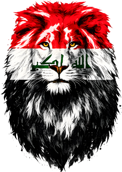 Iraqi Flag Iraq Pride Lion Face Women's Hoodie