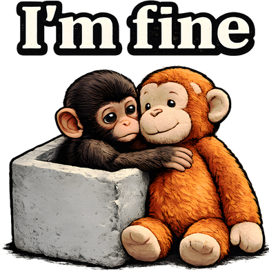 I'm Fine Monkey Punch Funny Backpack