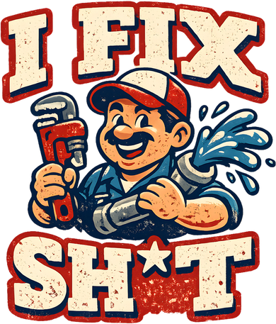 I Fix Sh*t Funny Plumber Trade Design Kids Hoodie
