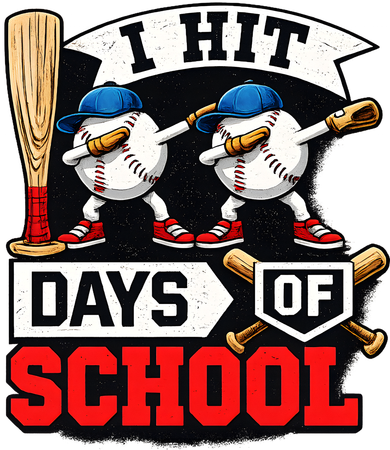 I Hit 100 Days Of School 100th Day Baseball Mousepad