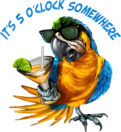 It Is 5 Oclock Somewhere Drinking Parrot Backpack