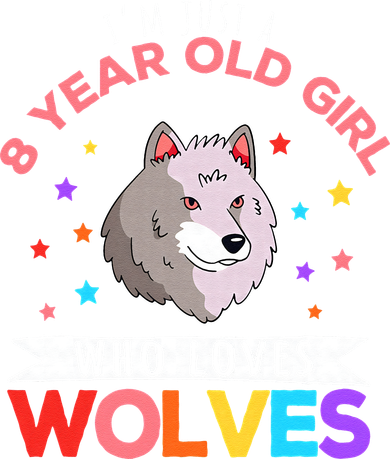 I'm Just A 8 Year Old Who Loves Wolves Wolf Lover Coaster
