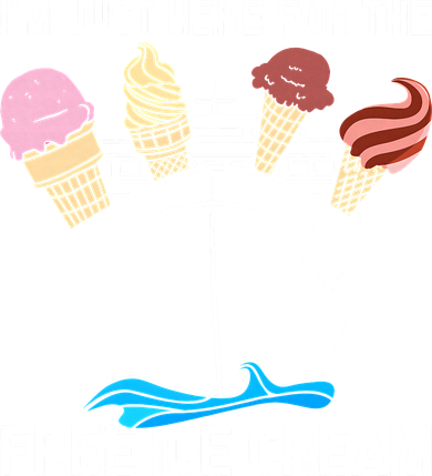I'm Just Here For The Free Ice Cream Funny Cruise Kids Sweatshirt