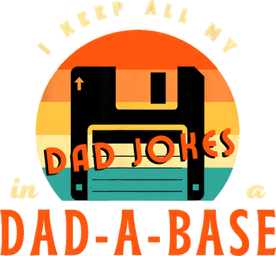I Keep All My Dad Jokes In A DadABase Funny Retro Dad Joke Coaster
